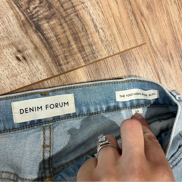 Aritzia Denim Forum The Yoko High Rise Slim denim cut-off shorts - Picture 9 of 10